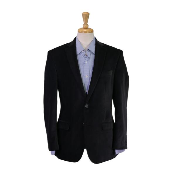 Calvin Klein Charcoal Gray Velvet Smoking Blazer Jacket Formal 38R - Picture 1 of 9